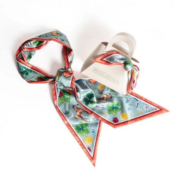 WINTON AND WAITS GIFT SCARF/HAIR TIE - Picture 1 of 2